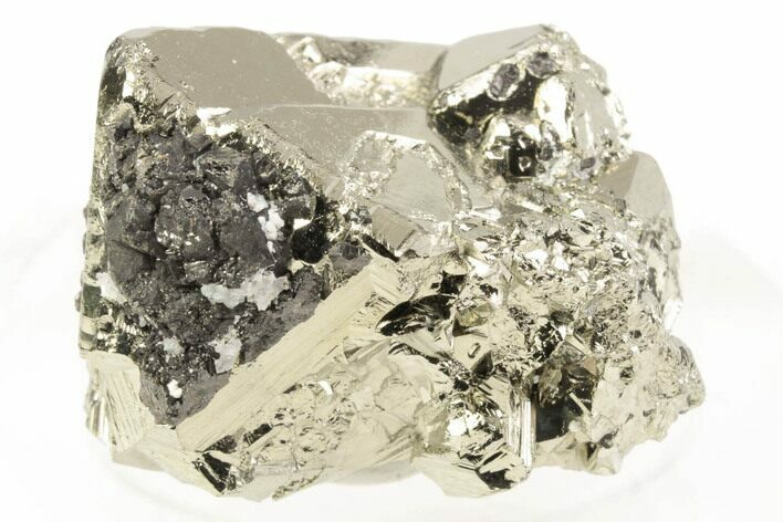 Sphalerite on Gleaming Octahedral Pyrite Crystals - Peru #371207